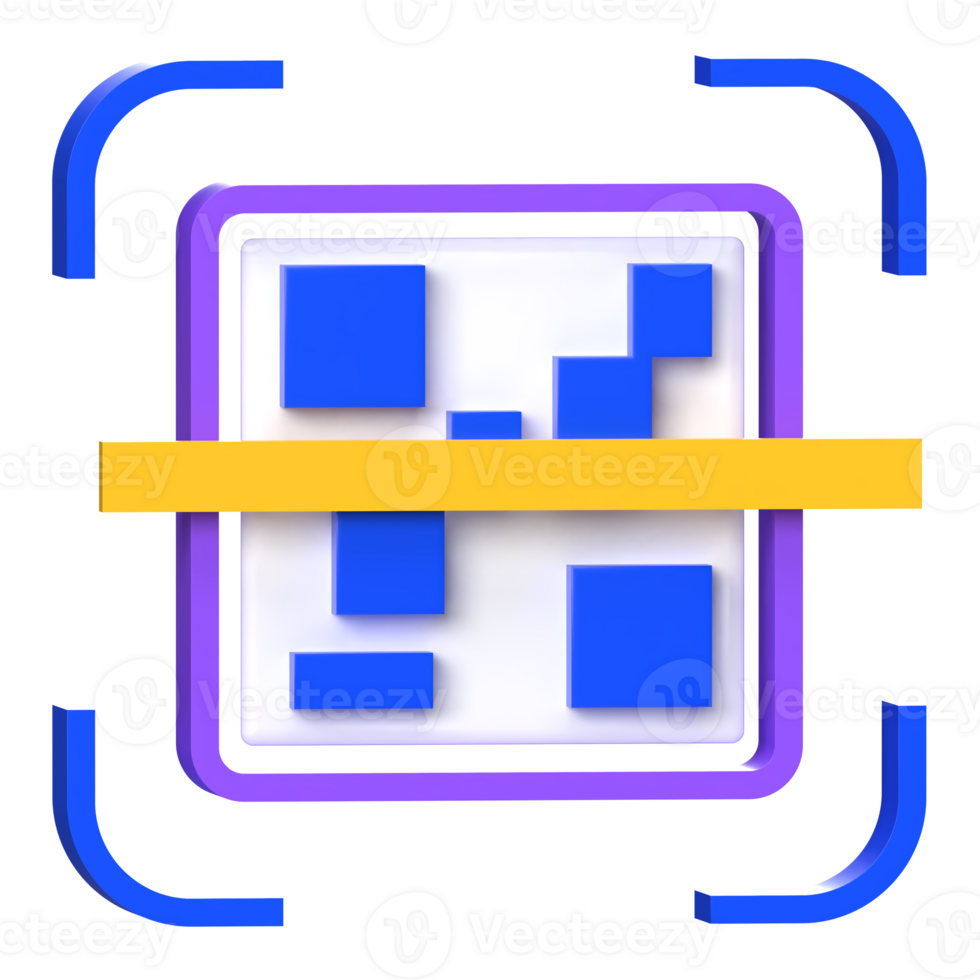 QR Code Scan 3D Icon png