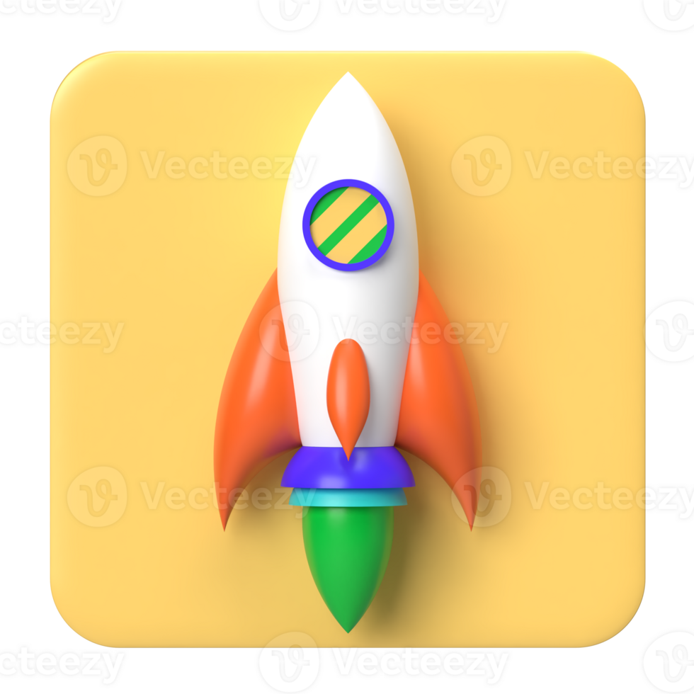 Rocket Launch 3D Icon png