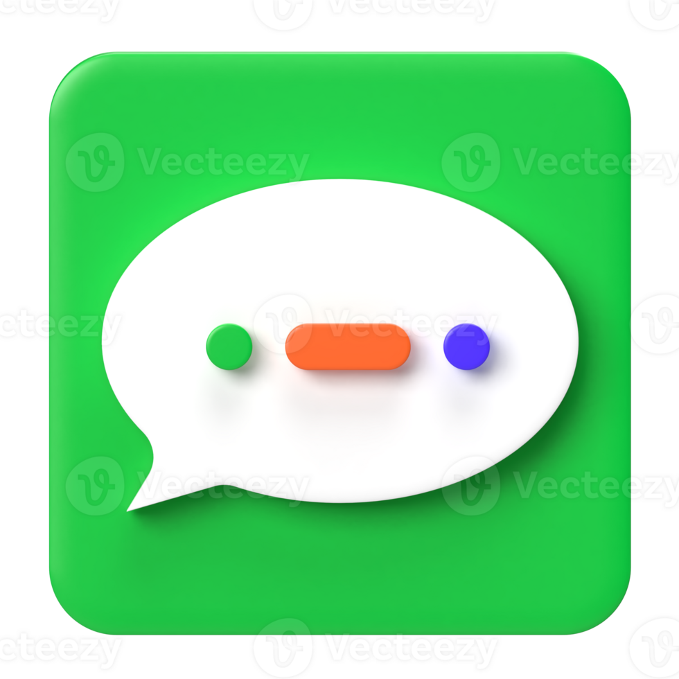 Chat Bubble 3D Icon png