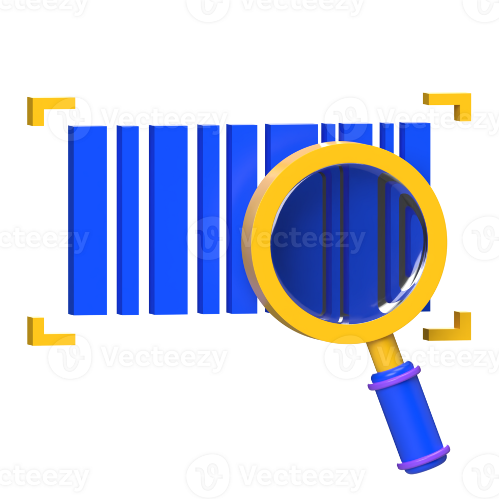Barcode Scanning 3D Icon png