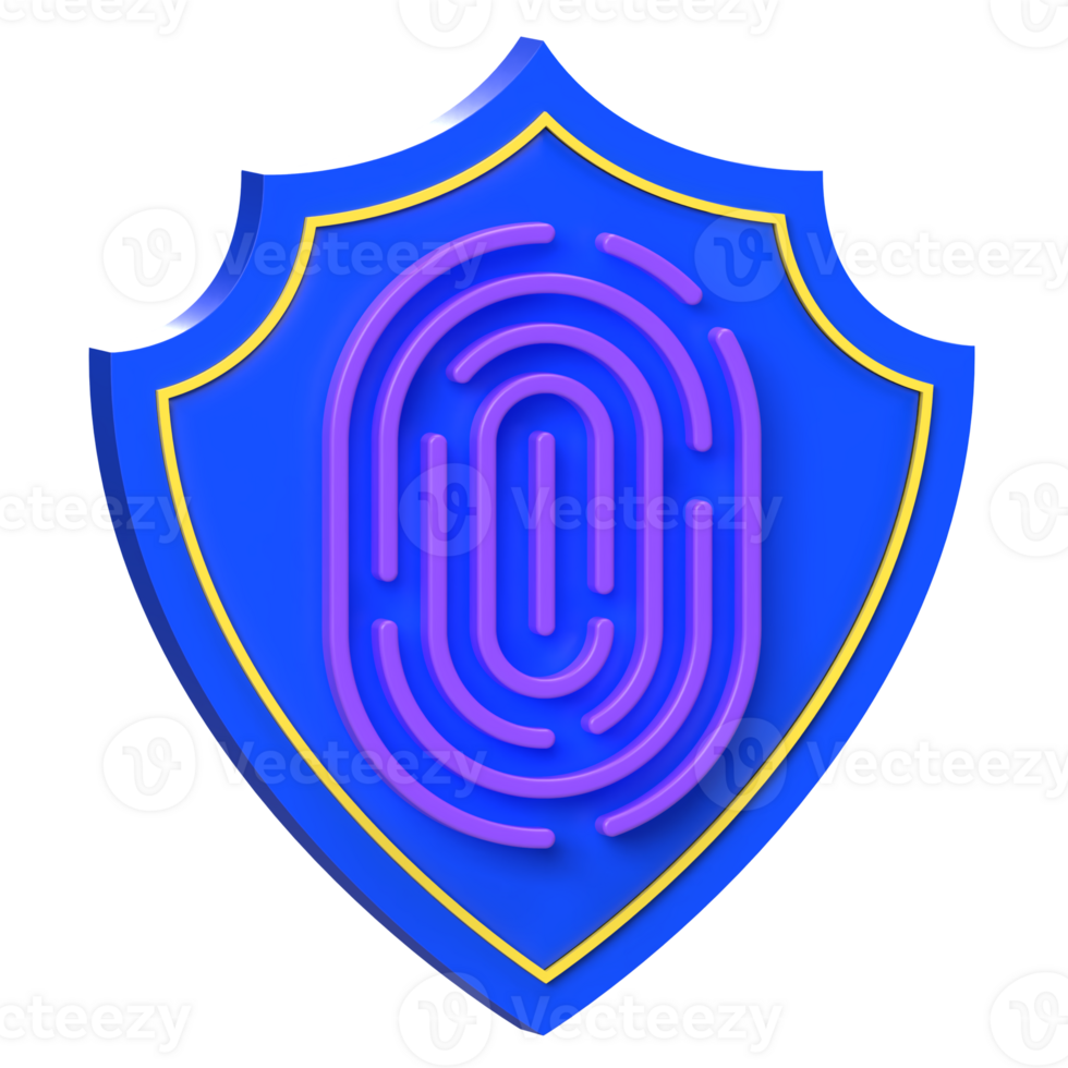 Biometric Security 3D Icon png
