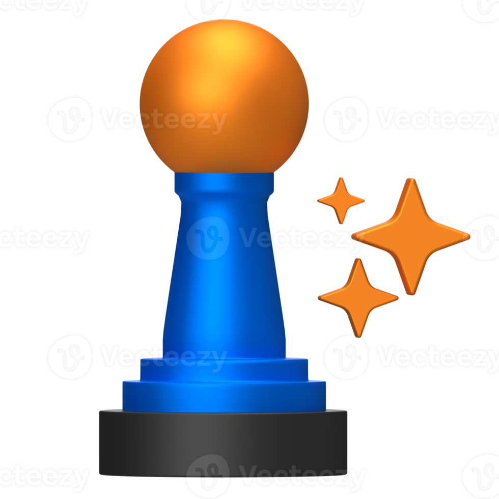 AI stamp icon. Chess pawn showing AI-powered decision making in games or strategy. png