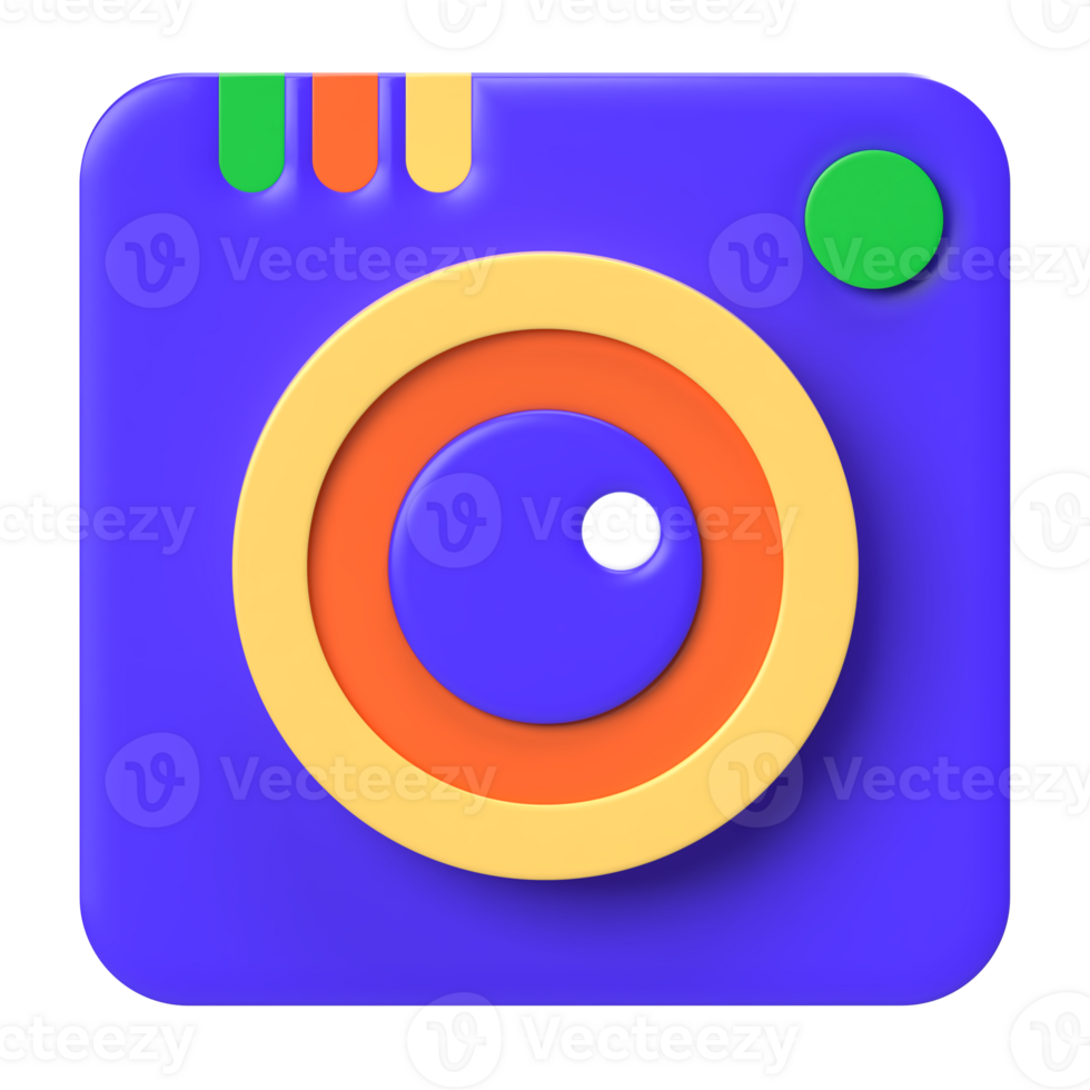 Camera Lens 3D Icon png