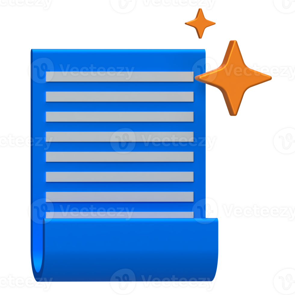 AI Script Document Icon, Document scroll representing content or coding scripts. png