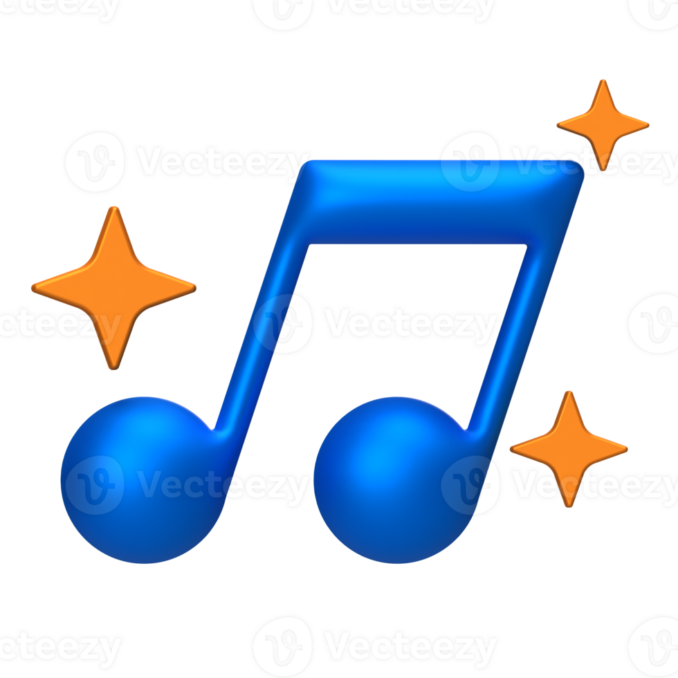 AI Music Icon. Musical notes showing or enhanced music. png