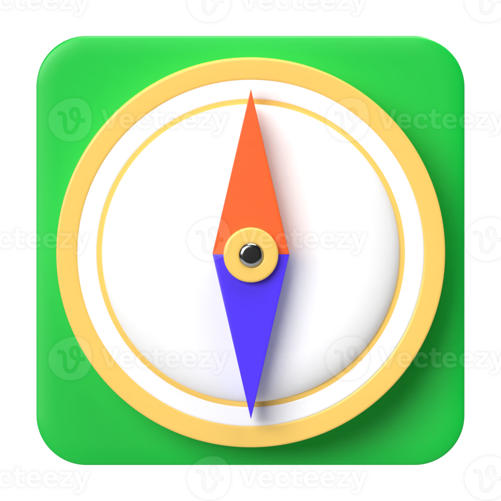 Compass Navigation 3D Icon png