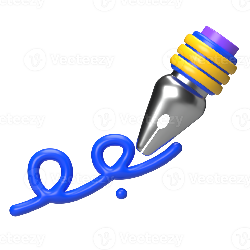Digital Signature 3D Icon png