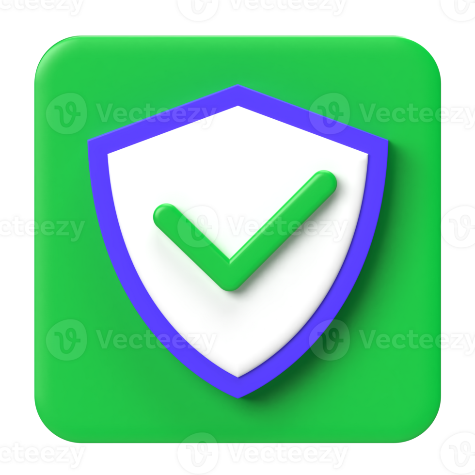 Shield Check 3D Icon png