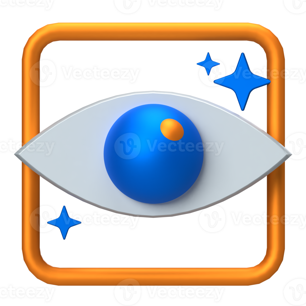 AI Eye Vision Icon, Eye representing AI computer vision and object recognition. png