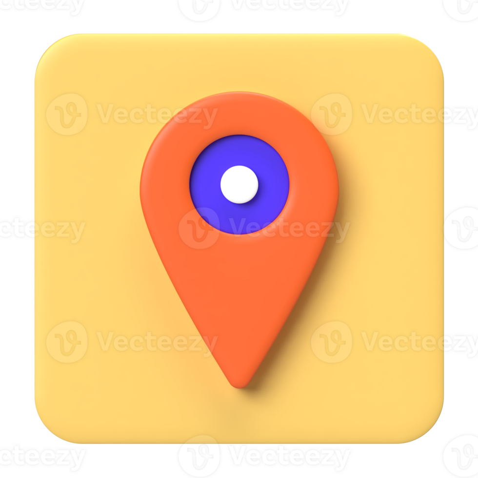 Location Pin 3D Icon png