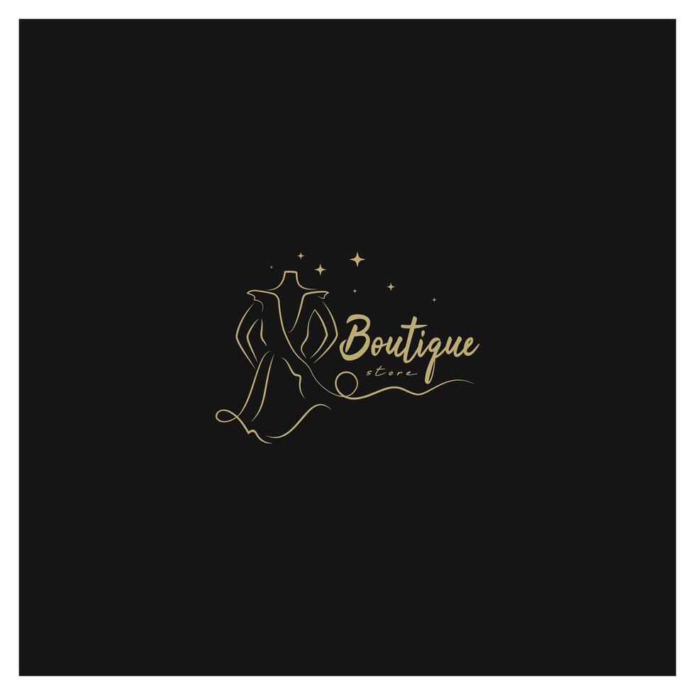 elegant women's fashion logo, clothing, boutique, convection, vector
