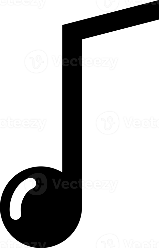 Black icon music note doodle png
