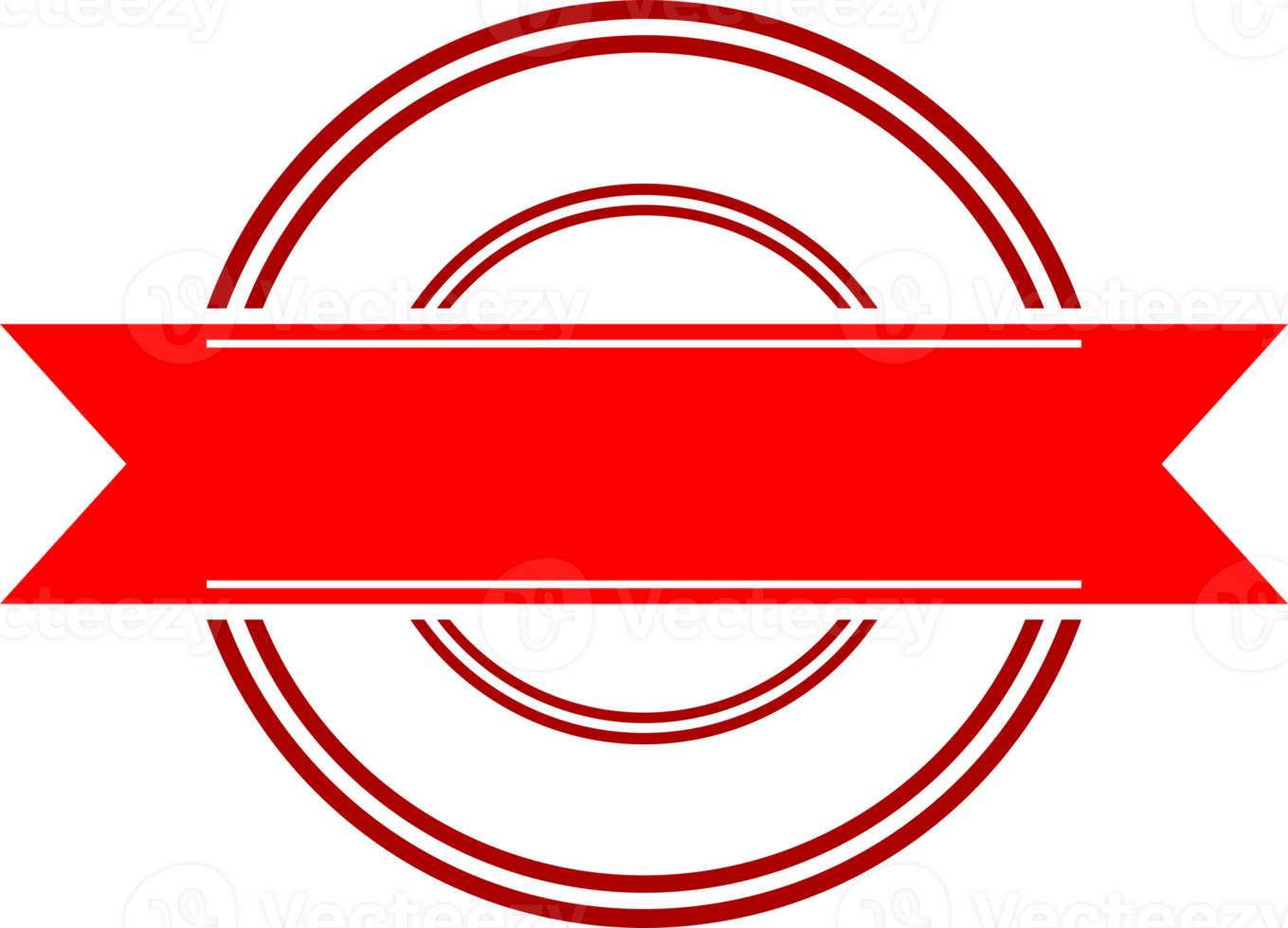 Red circle ribbon label tag frame icon png