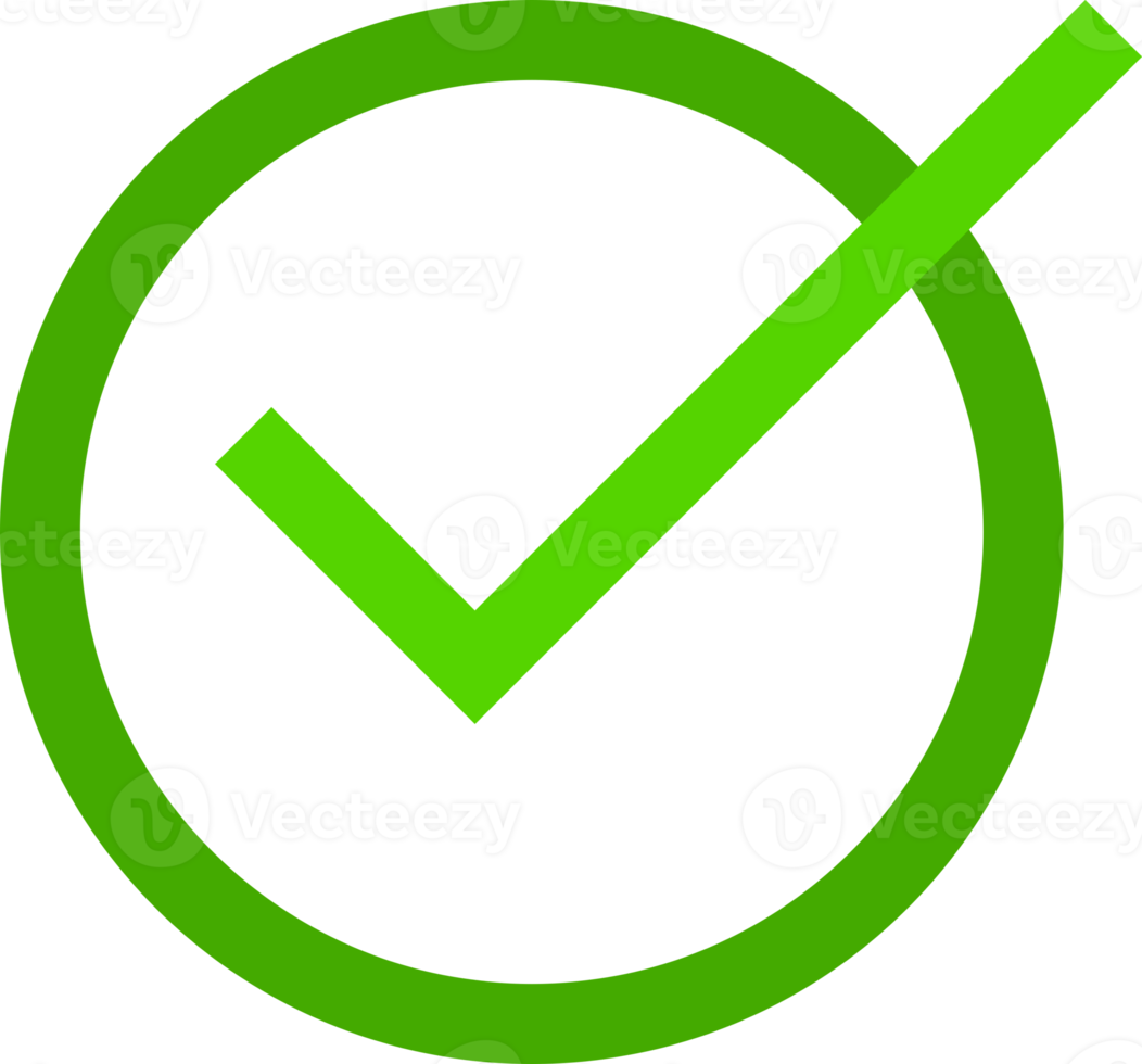 Green check mark circle sign icon png