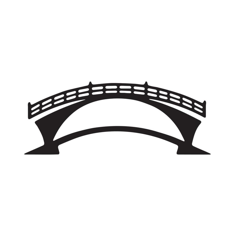 Wooden Bridge Icon, Rustic Style for Nature, Outdoor Themes vector