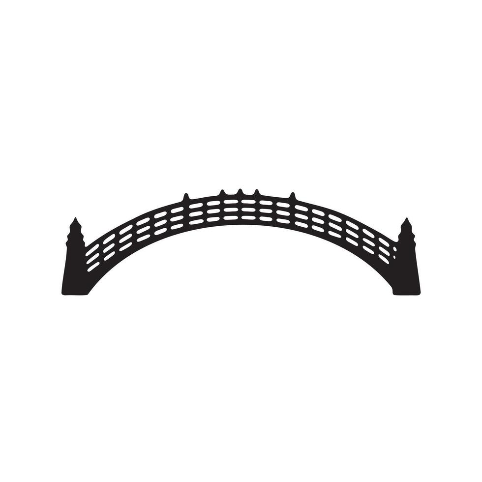 Steel Bridge Icon, Industrial Bridge for Design Projects vector
