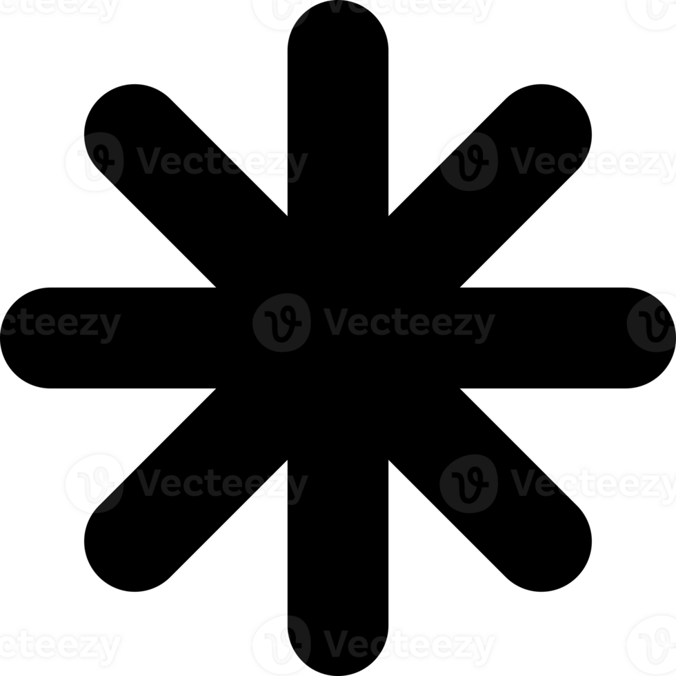 Black asterisk icon png
