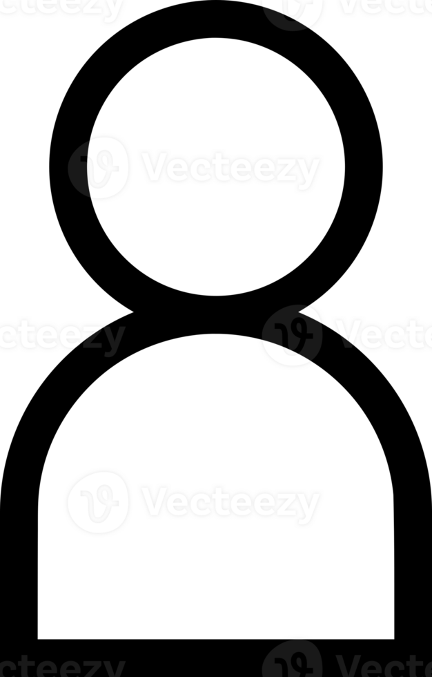 Black line people sign icon png