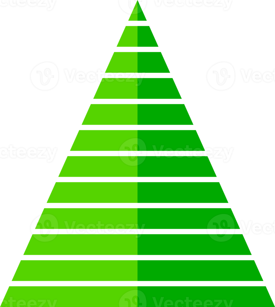 Green triangle pine christmas tree png