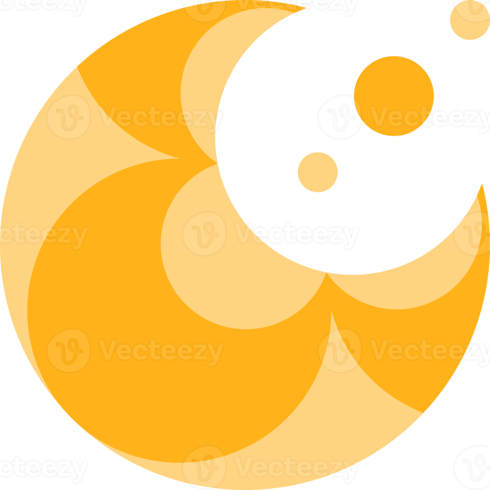 Yellow crescent moon night star png