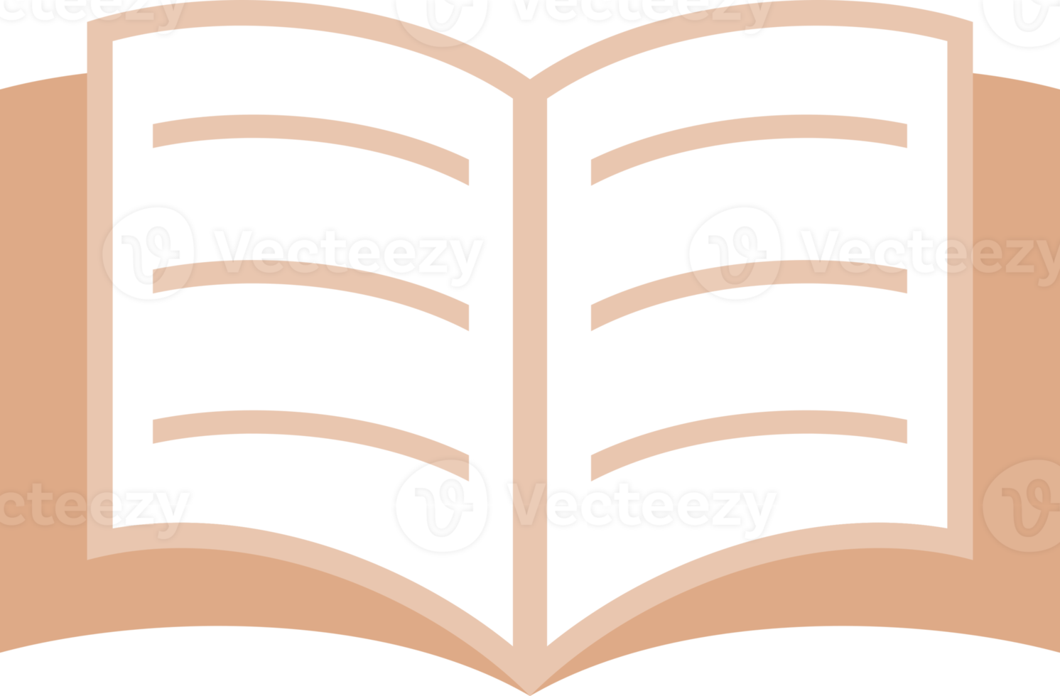Brown open book icon png