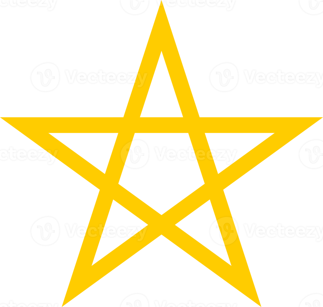 Yellow star line png