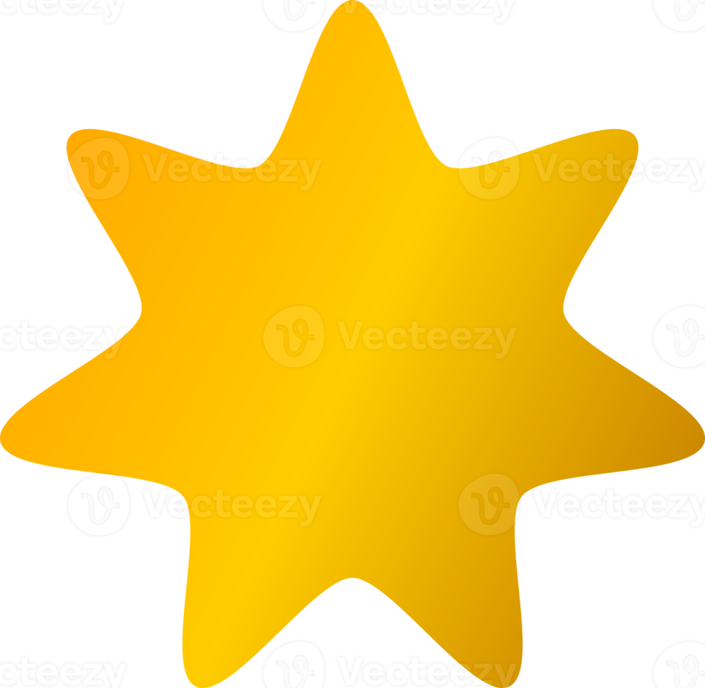 Yellow gradient star png