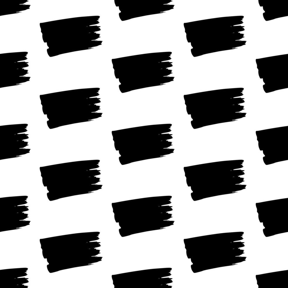 Seamless pattern with dark hand drawn scribble smear on white . Abstract grunge texture. illustration vector