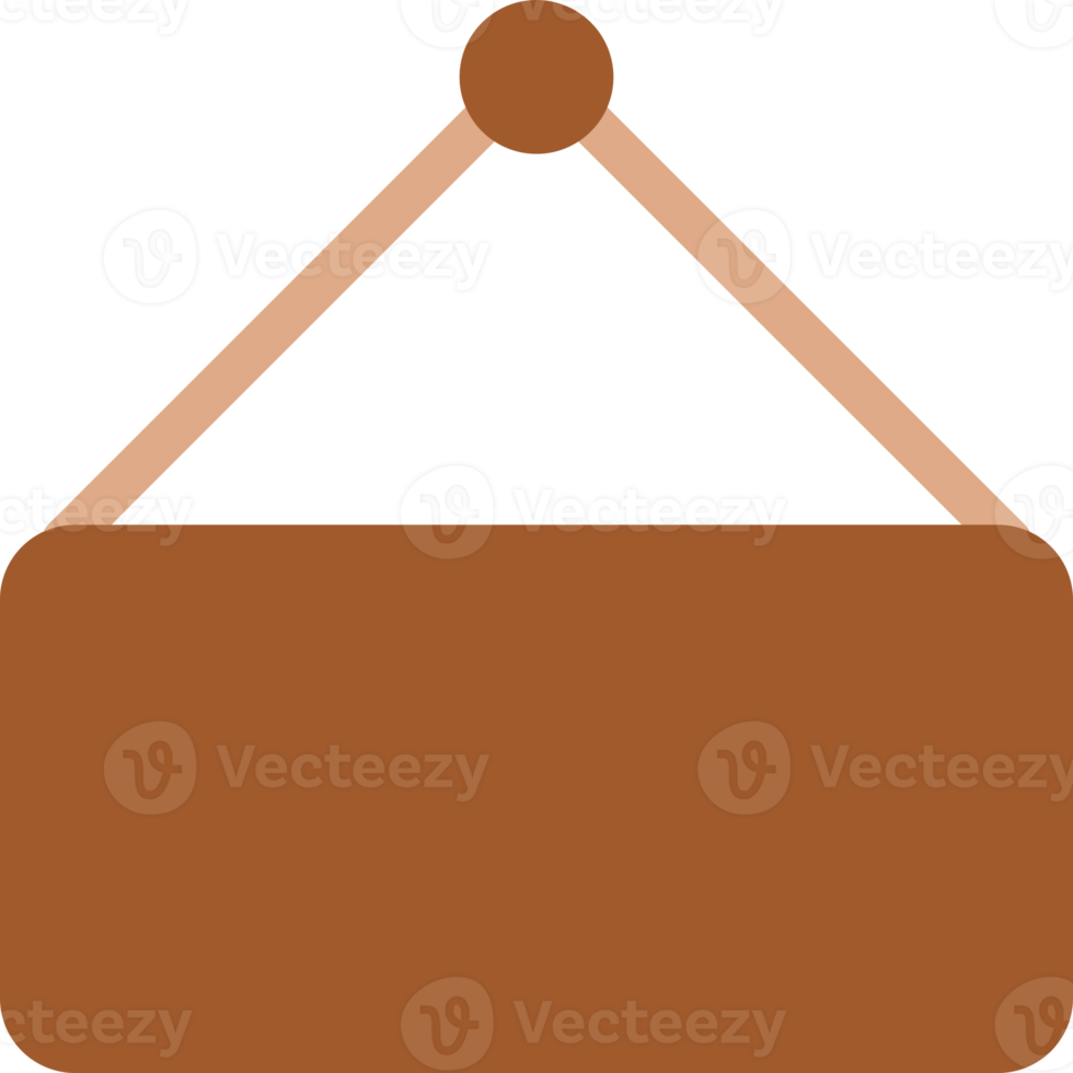 Brown shop sign frame icon png