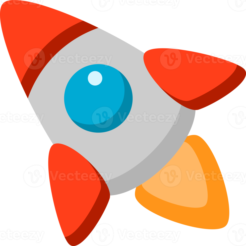 Gray spaceship rocket launch cartoon icon png