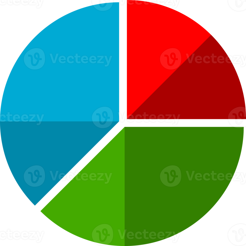 Blue red green circle statistic chart business icon png
