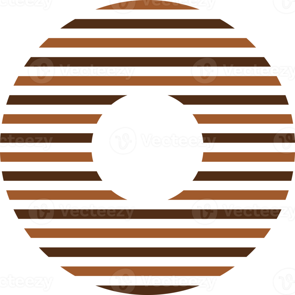 Black brown abstract line circle png