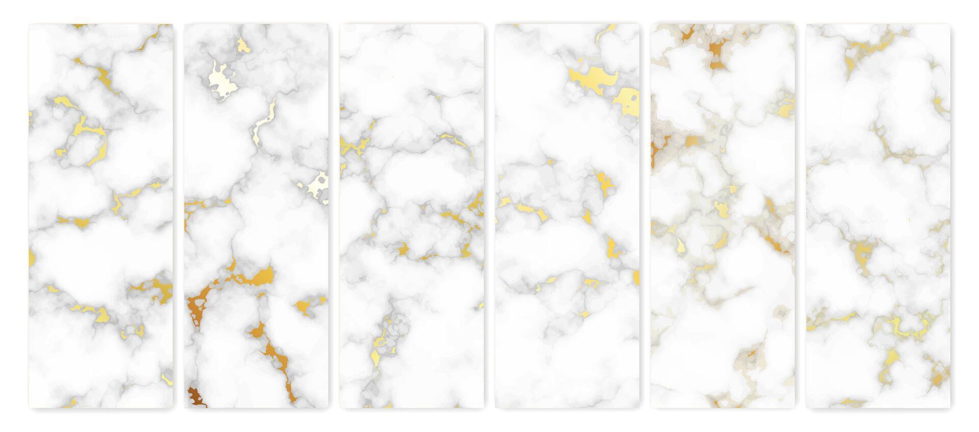 Set of marble background vector