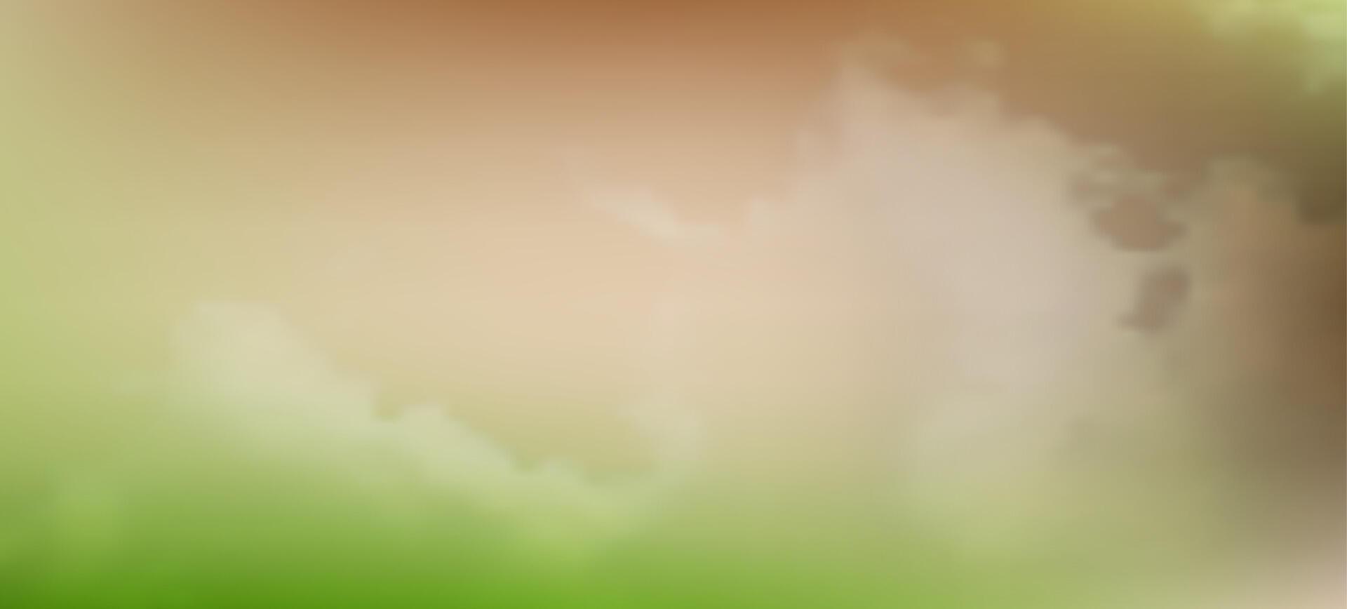 Modern green gradient with clouds. Header banner. Bright abstract presentation backdrop. illustration vector
