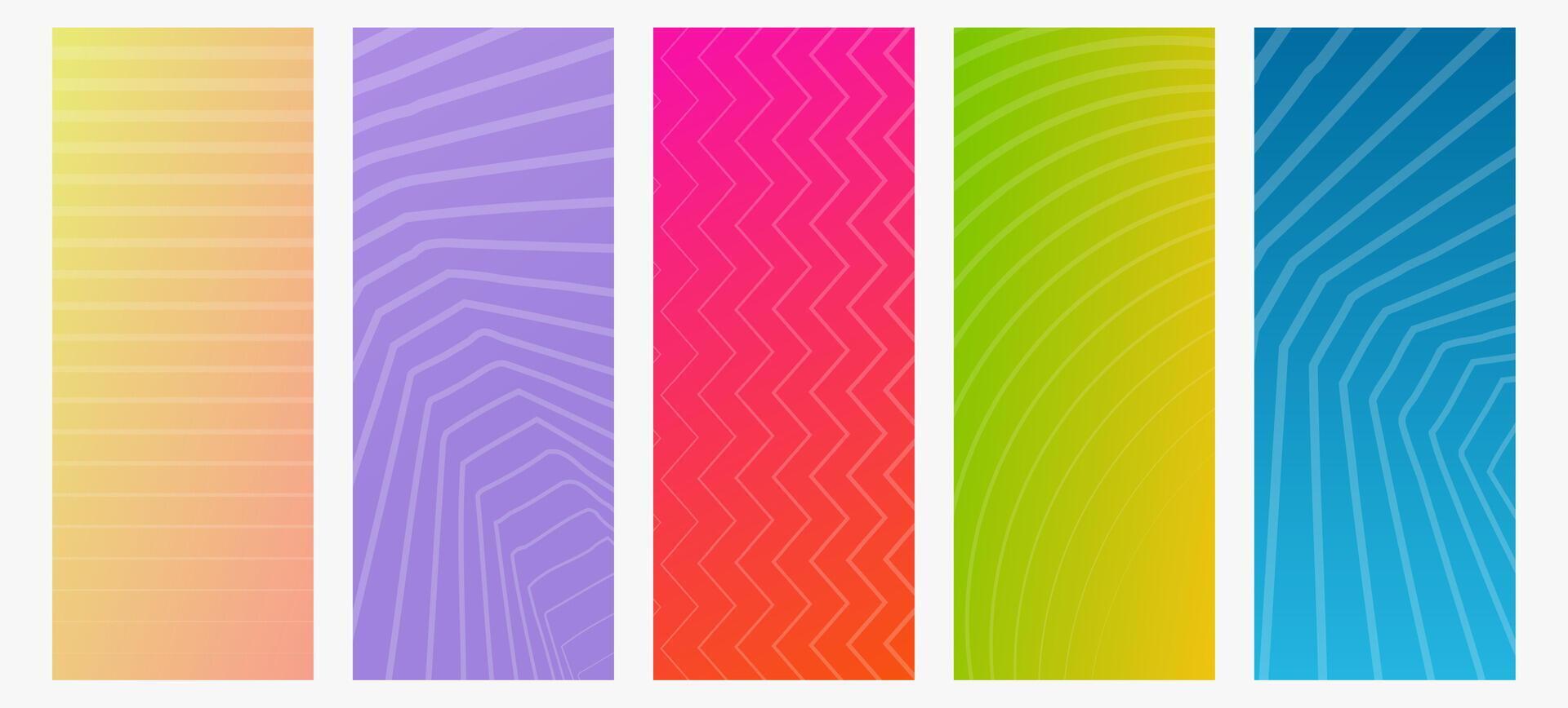 Set of modern with lines. Header banner. Bright geometric abstract presentation backdrops. vector