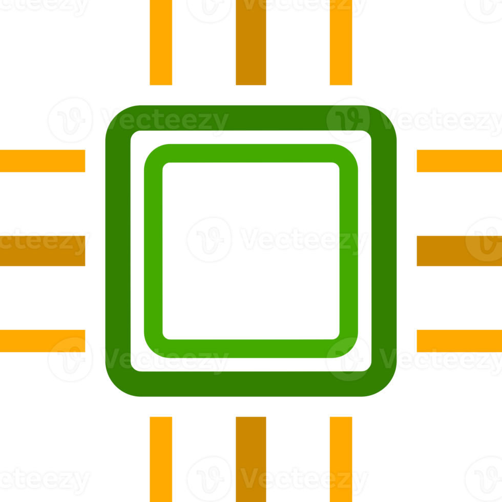 Green line chip intelligence CPU png