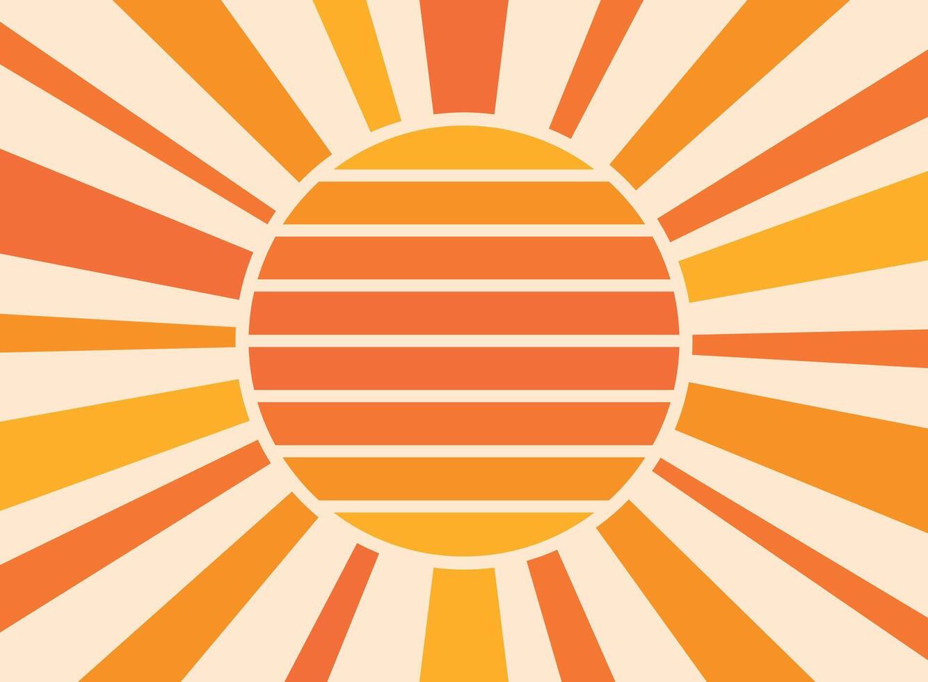 An orange and yellow sunburst background with a circle in the center vector