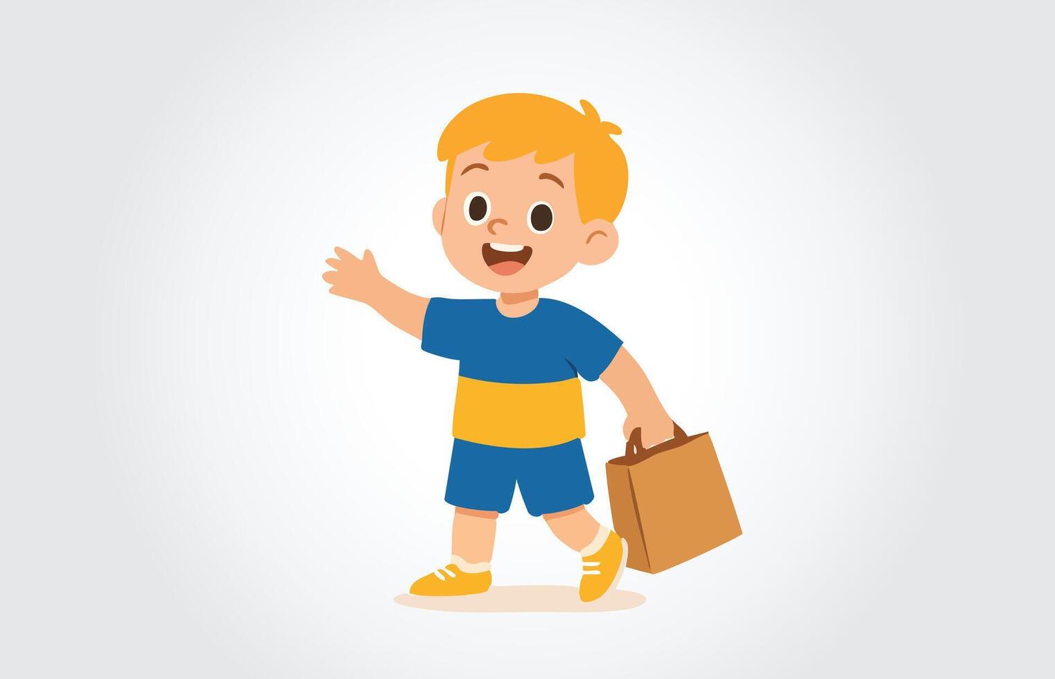 Happy Ukrainian Boy Cartoon Character Template vector