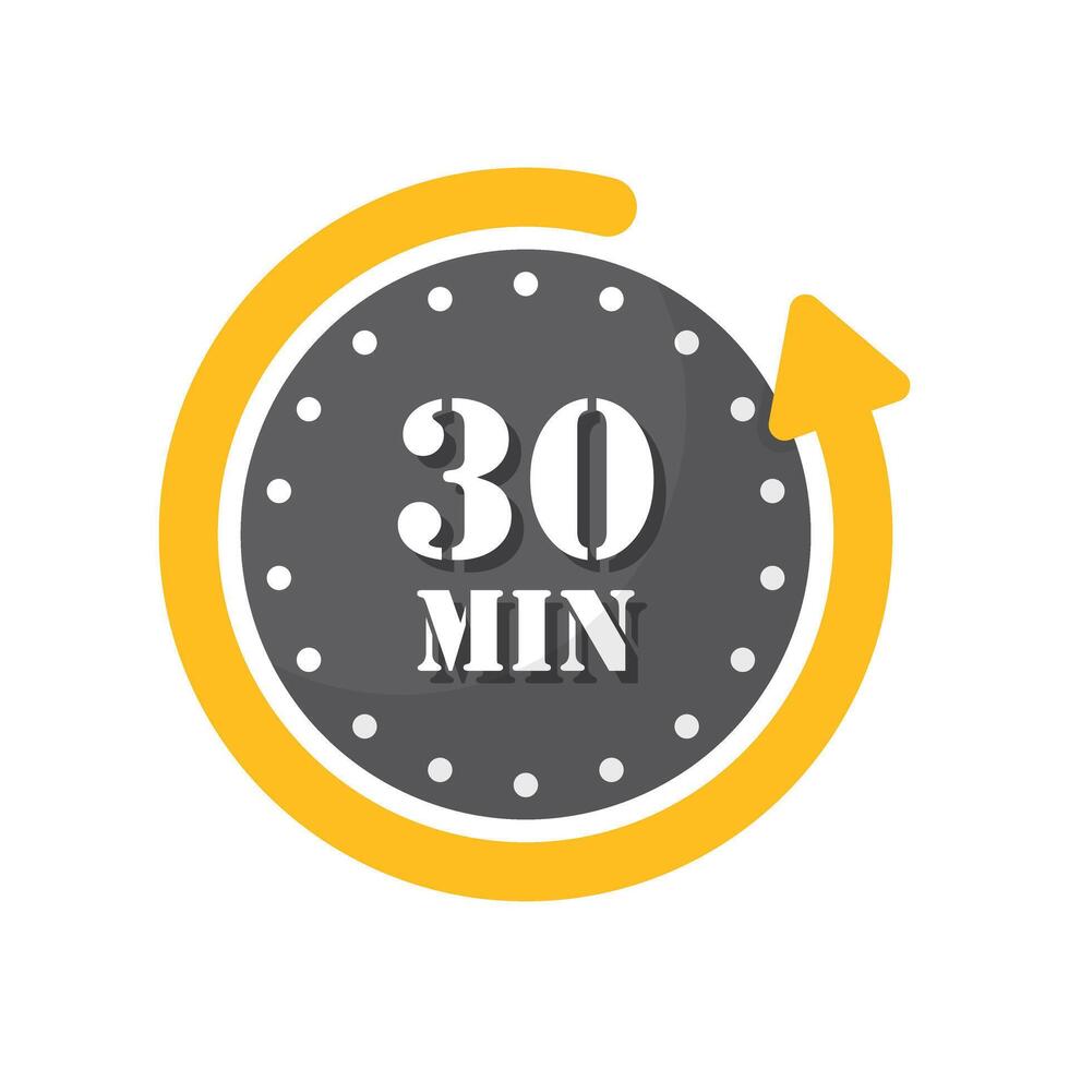 30 minutes icon vector