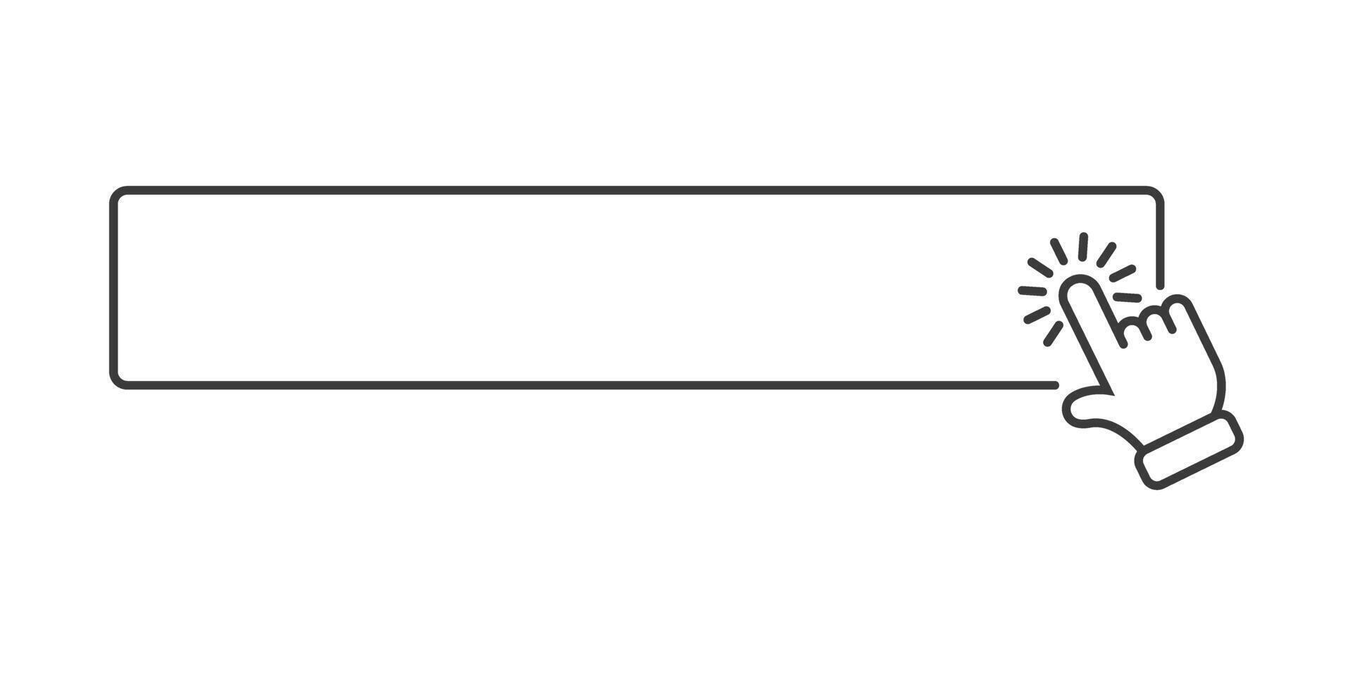 A hand pointing at a blank sign vector