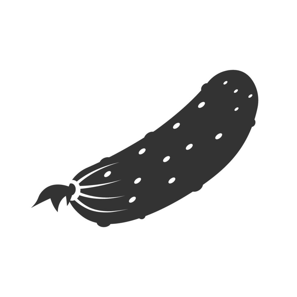 A black and white pickle icon on a white background vector