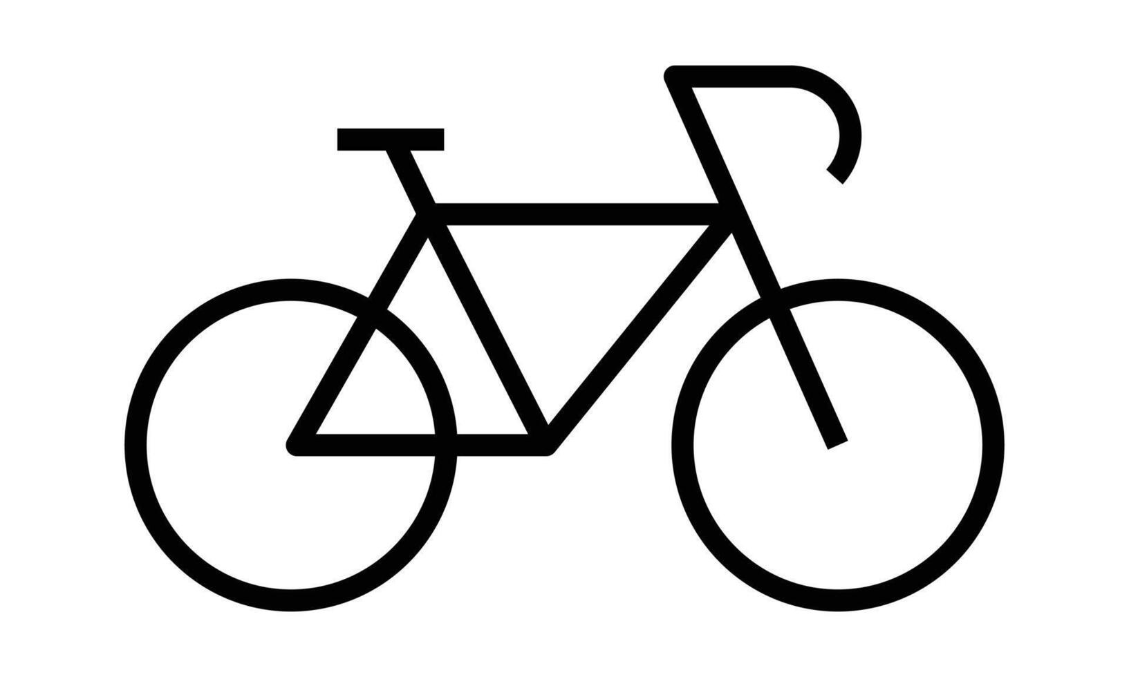 Bicycle line icon isolated on white background vector