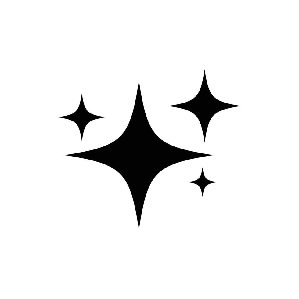 Shine and Sparkle icon . Clean Star icon. Sparkle simple design on white background. vector