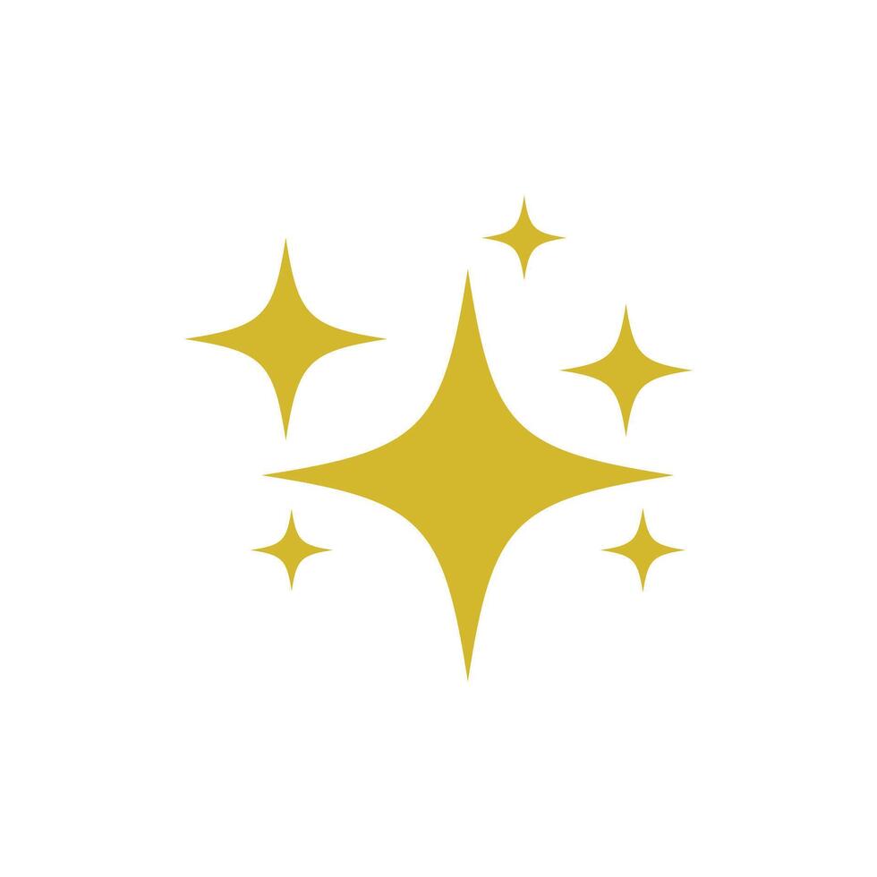 Cluster of three sparkles yellow emoji sparkle star vector