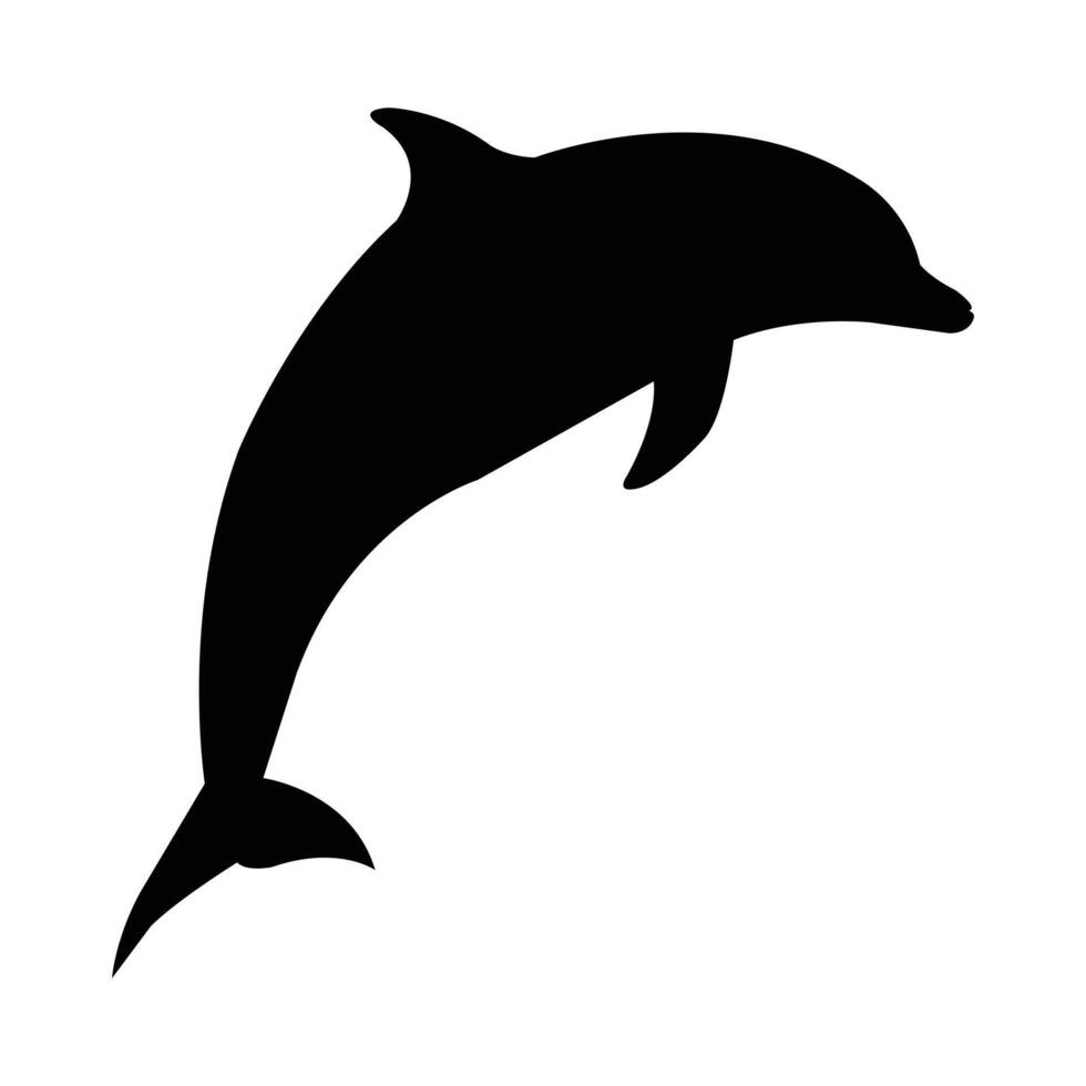 Dolphin silhouette illustration vector