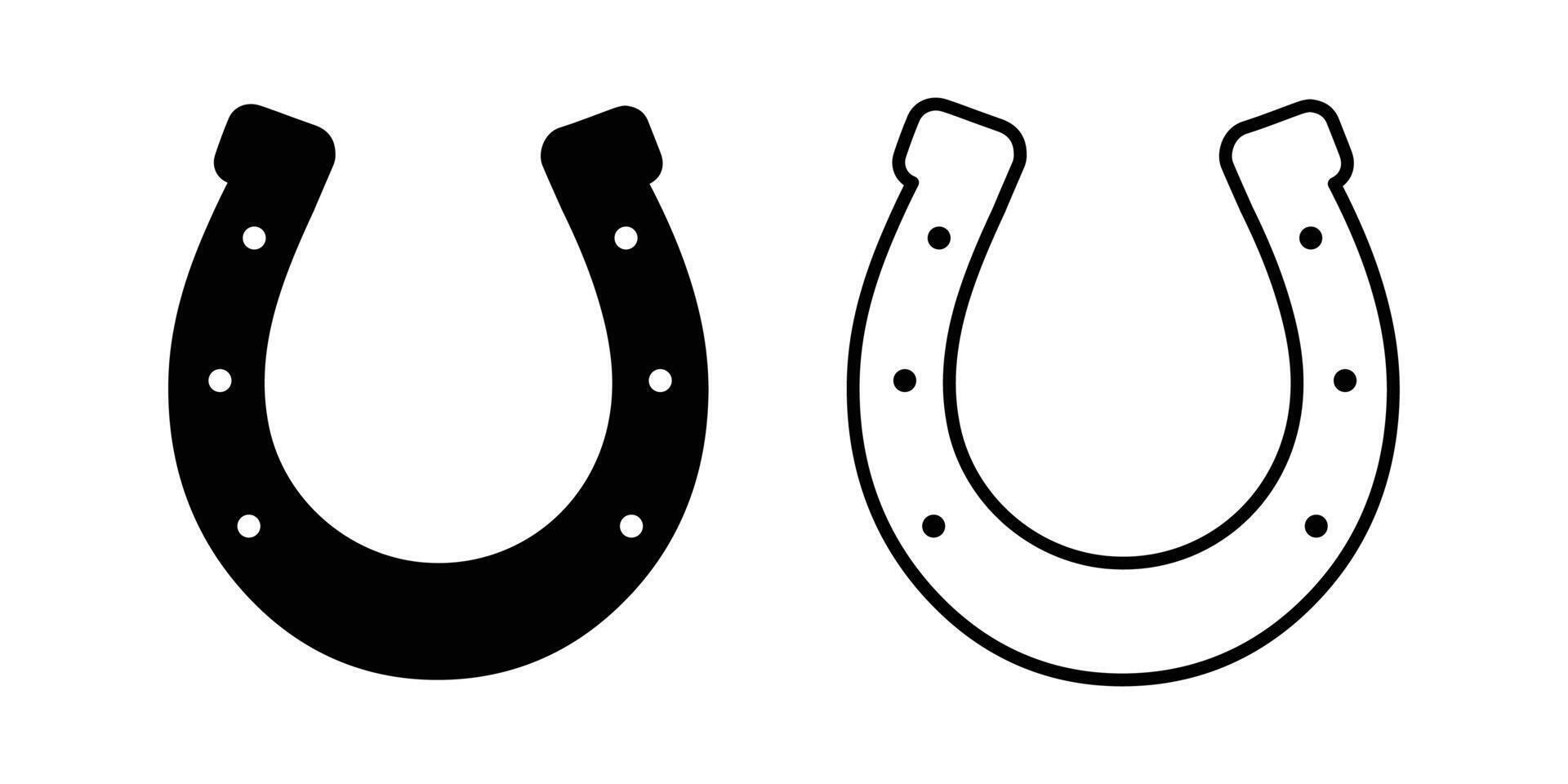 Horseshoe icon set vector
