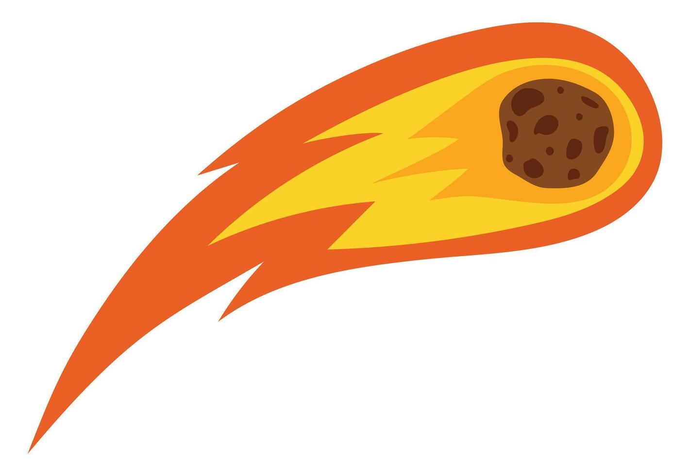 Comet on fire icon illustration isolated on white background. vector