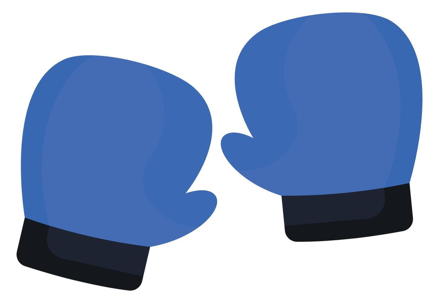 Boxing gloves in flat style isolated on white background. vector