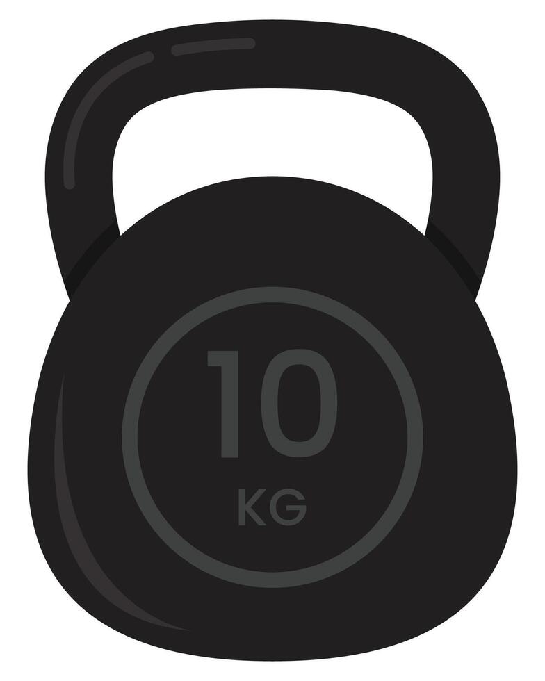 Kettlebell black icon isolated on a white background. vector