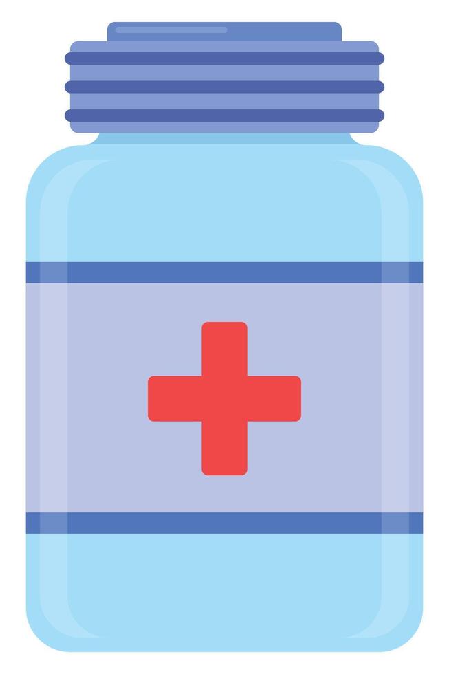 Medical pill bottle icon isolated on white background. vector